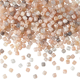 2 нити натуральные многоцветные лунные камни бусины нити, граненые настольные бусины в форме куба