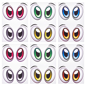 6 листы 3 цветная бумага наклейки с картинками, глаза