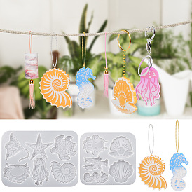 Sea Animal Shape DIY Silicone Molds, Resin Casting Molds, For UV Resin, Epoxy Resin Jewelry Making