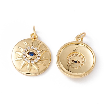 Стойка металлическая латунная микропрофилированная кубическая циркония подвески, с целью перехода в кольце, без кадмия, без никеля и без свинца, плоские круглые с солнцем