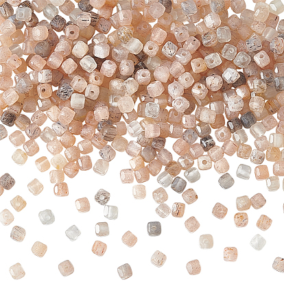 2 нити натуральные многоцветные лунные камни бусины нити, граненые настольные бусины в форме куба