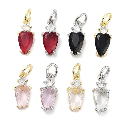 Латунные микро проложить кубического циркония прелести, без кадмия, без никеля и без свинца, с целью перехода в кольце, сердце