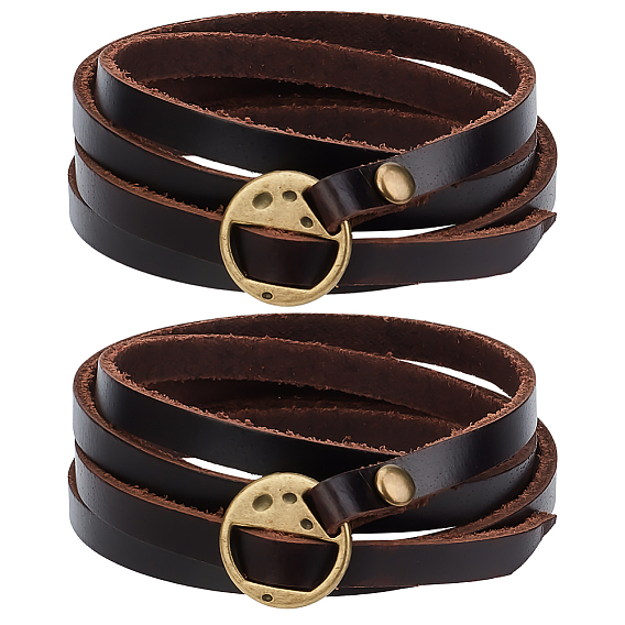 2шт. браслеты из коровьей кожи