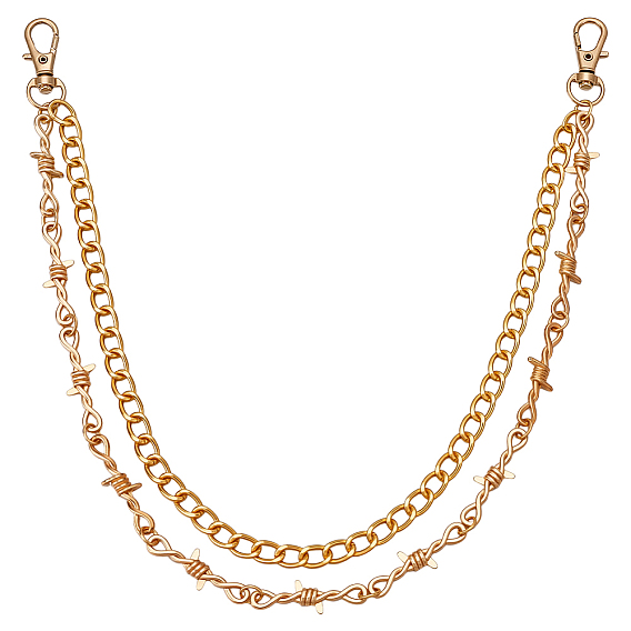 Двухслойные цепи из цинкового сплава и алюминиевой колючей проволоки, с поворотными застежками когтя омара