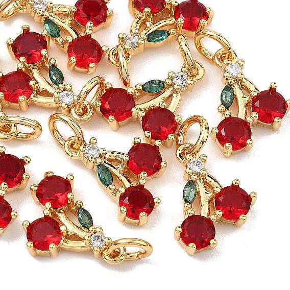 Латунные микро проложить кубического циркония подвески, без кадмия, без никеля и без свинца, черри прелести