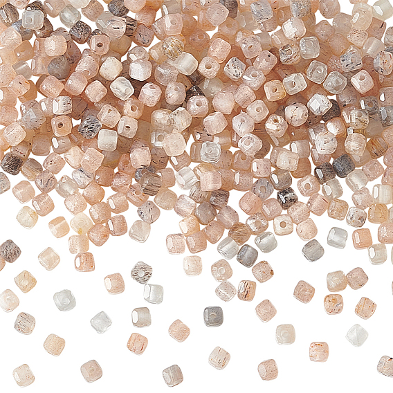 2 нити натуральные многоцветные лунные камни бусины нити, граненые настольные бусины в форме куба