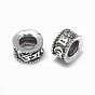 Thai 925 Sterling Silver Beads, Large Hole Beads, Column