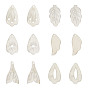6 Styles Natural Capiz Shell Pendants, Wing & Fishtail & Petal with Star & Petal & Leaf