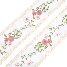 Полиэстеровая вышитая кружевная лента, для аксессуаров для одежды