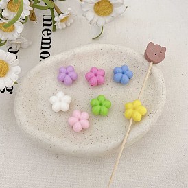 Opaque Acrylic Beads, Flower