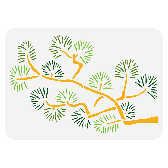 Plastic Drawing Painting Stencils Templates, for Painting on Scrapbook Fabric Tiles Floor Furniture Wood, Rectangle with Food Pattern