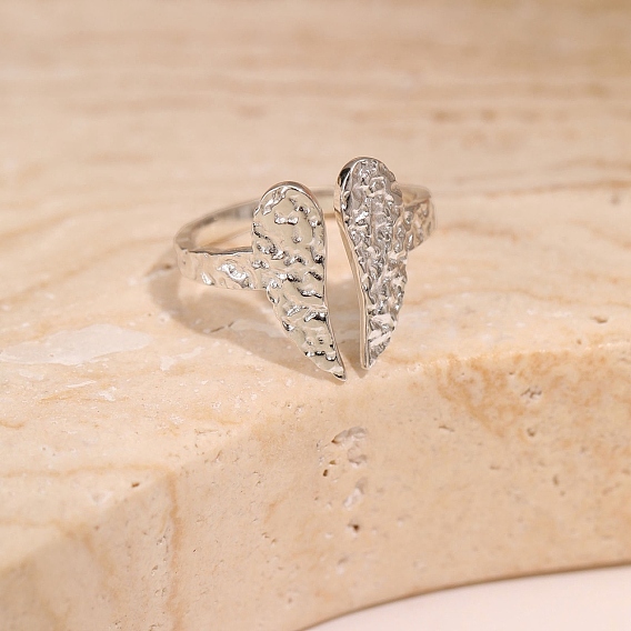 304 Кольца-манжеты из нержавеющей стали с открытыми крыльями для женщин, без кадмия, без никеля и без свинца