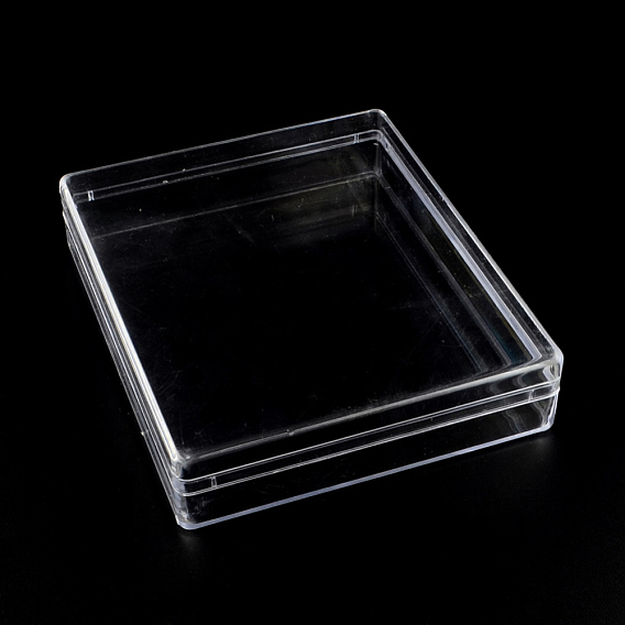 Rectangle Plastic Bead Storage Containers, 16.5x13.5x3.5cm