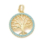 Pendentifs strass en laiton, arbre de charmes de la vie