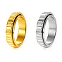 304 Stainless Steel Rotating Finger Rings for Men, Fidget Spinner Ring for Calming Worry Meditation