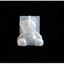 DIY Silicone Bear Display Decoration Molds, Resin Casting Molds, for UV Resin, Epoxy Resin Craft Making