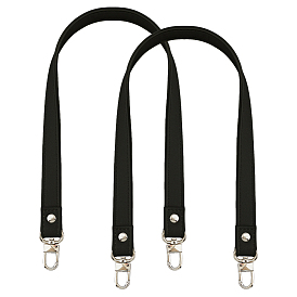 2 шт. ремни для сумок из искусственной кожи, с сплава цинка застежками, для аксессуаров для замены сумок, платина