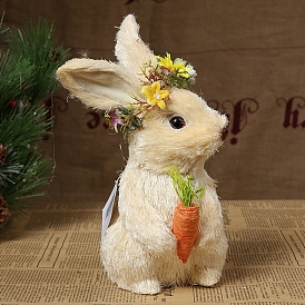 Пасхальное украшение для льняного кролика, для домашнего украшения рабочего стола