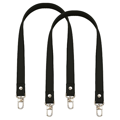 2 шт. ремни для сумок из искусственной кожи, с сплава цинка застежками, для аксессуаров для замены сумок, платина