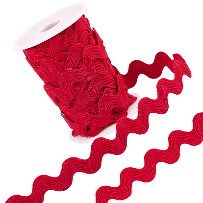 9.7~10 ярдов полиэстеровой волнистой кружевной ленты, волнистая кружевная отделка, аксессуары для одежды, с пластиковыми пустыми катушками