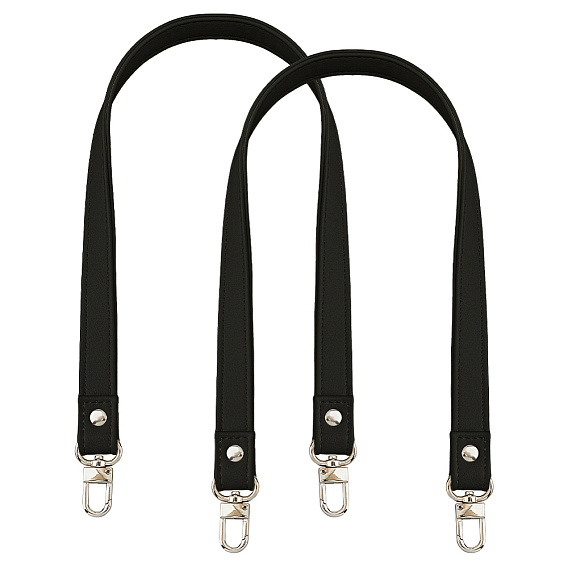 2 шт. ремни для сумок из искусственной кожи, с сплава цинка застежками, для аксессуаров для замены сумок, платина