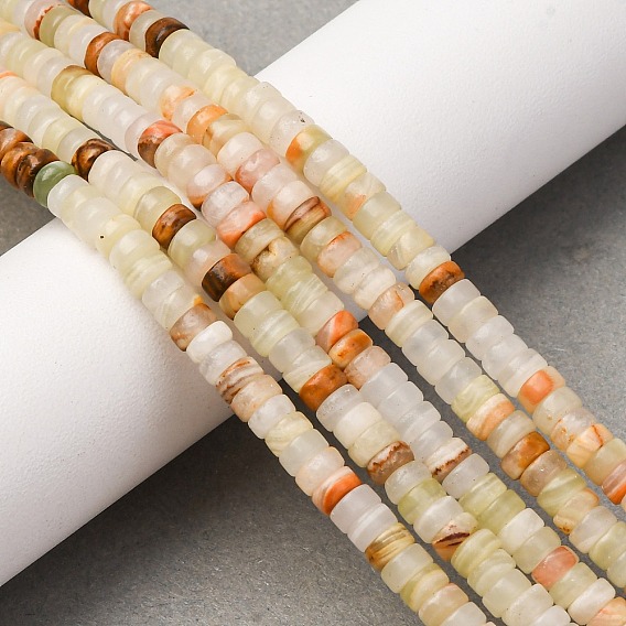 Природные Афганские нефритовые бусы пряди, диск, Heishi бусы