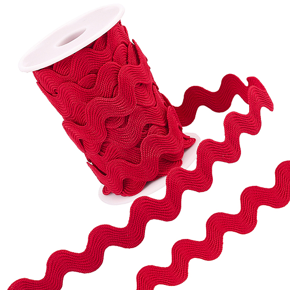 9.7~10 ярдов полиэстеровой волнистой кружевной ленты, волнистая кружевная отделка, аксессуары для одежды, с пластиковыми пустыми катушками