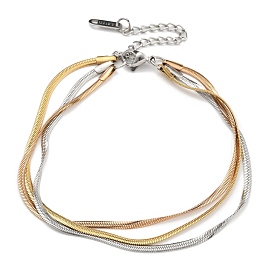 304 Stainless Steel Herringbone Chain Bracelets