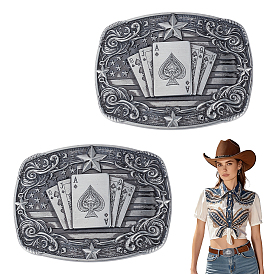 2Pcs Zinc Alloy Smooth Buckles, Belt Fastener for Men