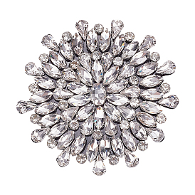 1украшения для обуви из цветочного стекла и страз, с войлочными накладками