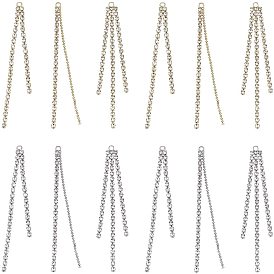 36 piezas 6 estilo latón rhinestone copa cadenas borla grandes colgantes, cristal