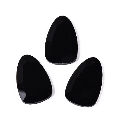 Natural & Synthetic Gemstone Pendants, Teardrop Charms, Faceted