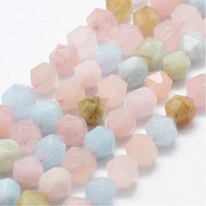 Природные морганит нитей бисера, граненые, круглые