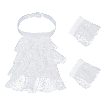 Комплекты для женщин из полиэстера со съемным кружевным воротником с цветочным рисунком