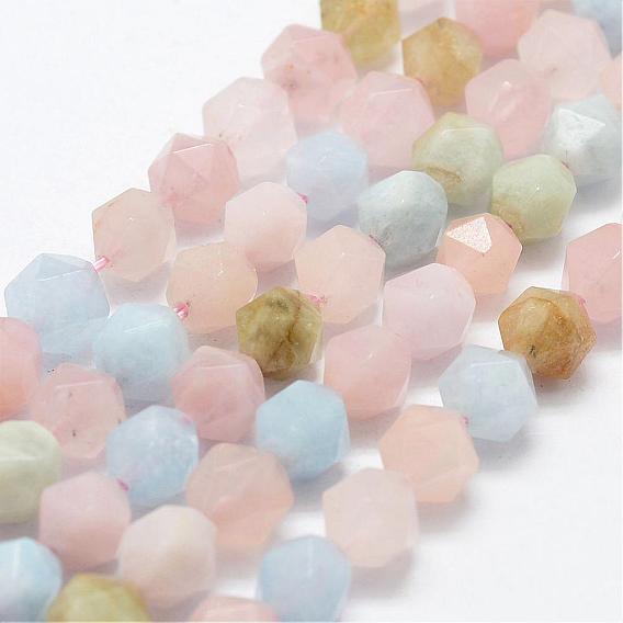 Природные морганит нитей бисера, граненые, круглые