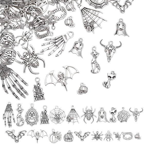 50шт. подвески из сплава в тибетском стиле на тему Хэллоуина