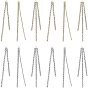 36Pcs 6 Style Brass Rhinestone Cup Chains Tassel Big Pendants, Crystal