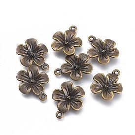 Pendentifs en alliage de style tibétain, fleur
