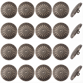 20 шт. 1 пуговицы с хвостовиком из сплава с отверстиями, плоско-круглые