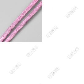 10M Folding Glitter PU Leather Cord, Flat