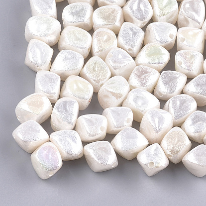 Acrylic Imitation Pearl Beads, AB Color, Nuggets