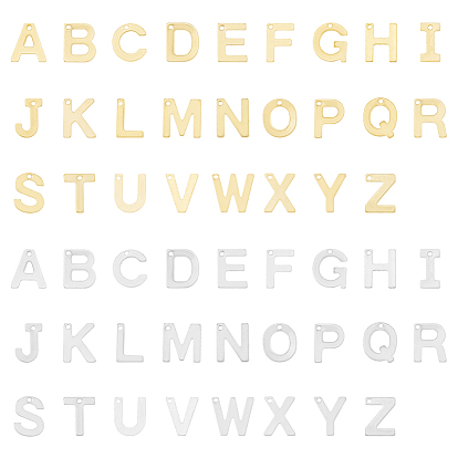 2 наборы 2 стиль 304 подвески из нержавеющей стали, буква аз ~ г очарование