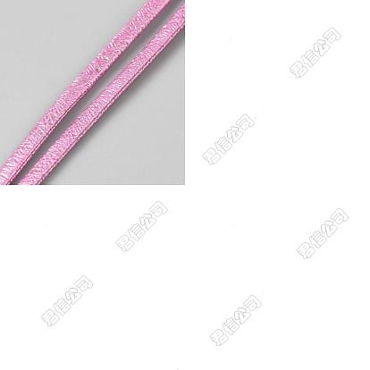 10M Folding Glitter PU Leather Cord, Flat