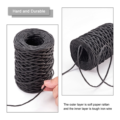 Paper Cords for DIY Jewelry Making, with Iron Wire Inside