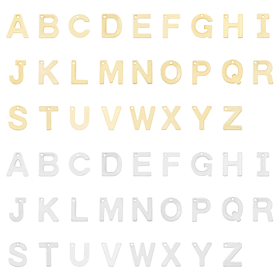 2 наборы 2 стиль 304 подвески из нержавеющей стали, буква аз ~ г очарование