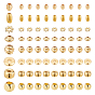 70Pcs 7 Style Brass Spacer Beads, Carved Brass Spacer Beads, Long-Lasting Plated, Mixed Shape