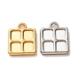 304 Stainless Steel Pendants, Square Charms, Ion Plating(IP), Long-Lasting Plated