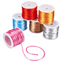 6 Rollen 6 Farben 2mm Nylon Rattail Satinkordel, Perlenschnur, zum chinesischen knoten, Schmuckherstellung