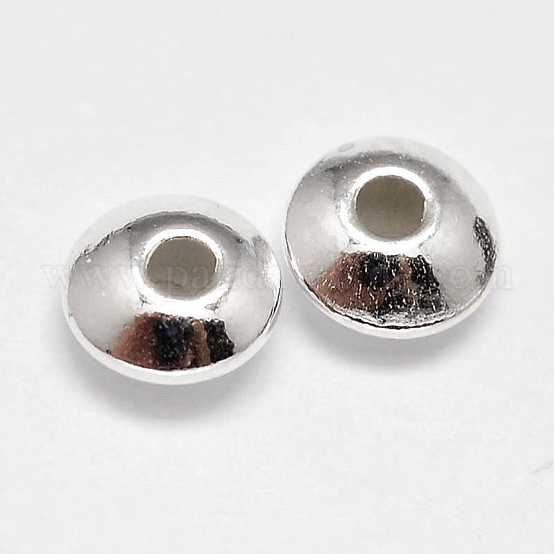 Wholesale 925 Sterling Silver Spacer Beads, Disc in bulk - PandaWhole.com