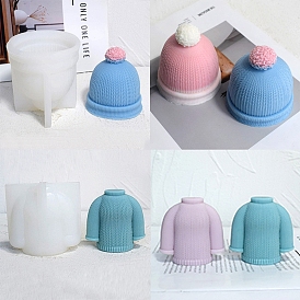 Hat/Clothes 3D DIY Food Grade Silicone Candle Molds, Aromatherapy Candle Moulds, Scented Candle Making Molds